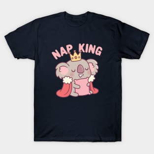 Cute Sleepy Koala Bear, Nap King Funny T-Shirt